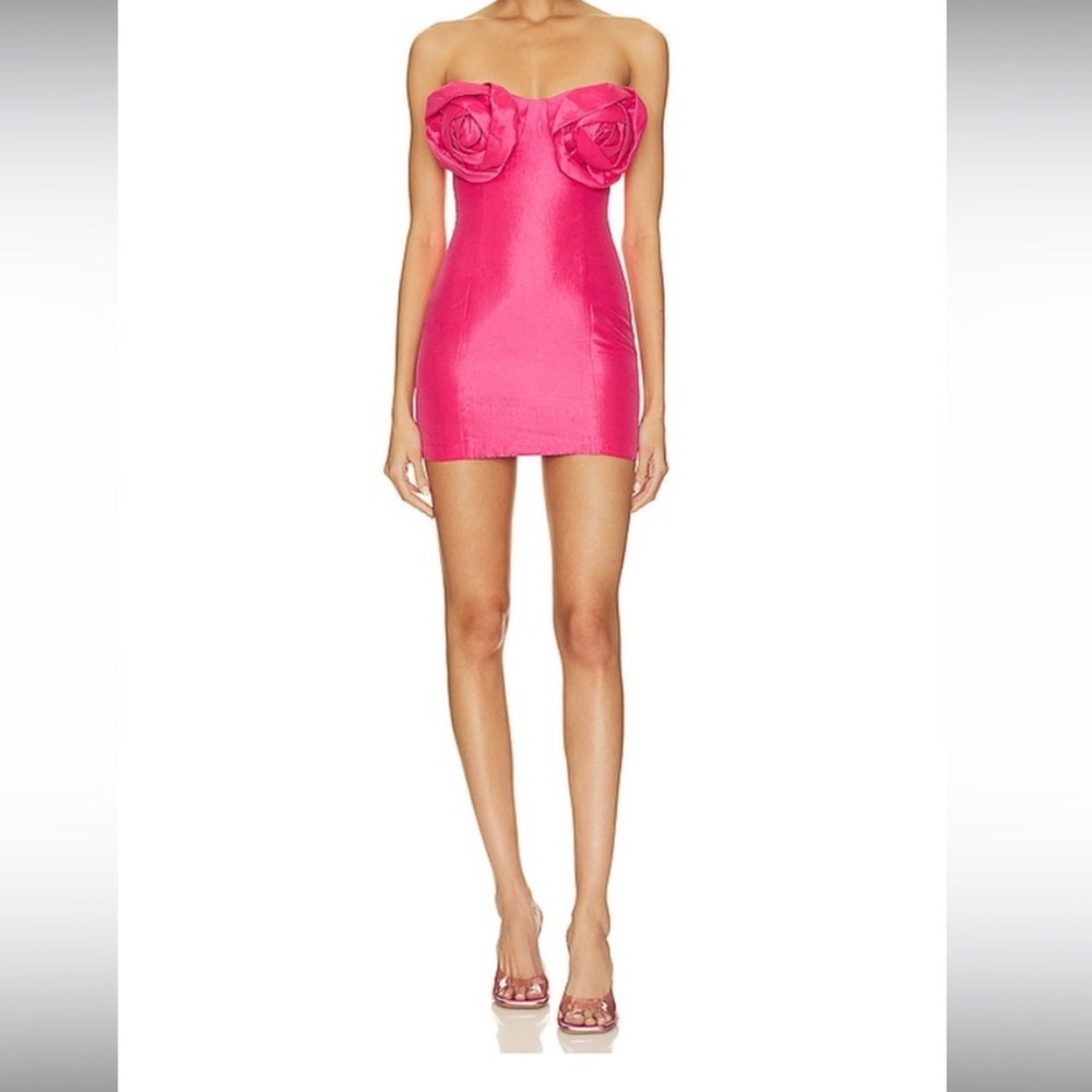 Revolve NBD Tracy mini dress in pink with rose